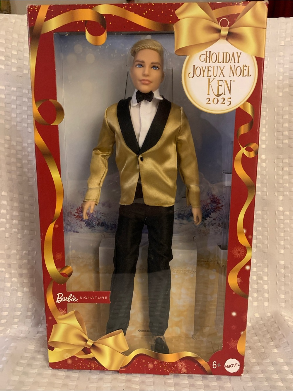 Holiday Ken 2025, 12 inches tall, in original box.